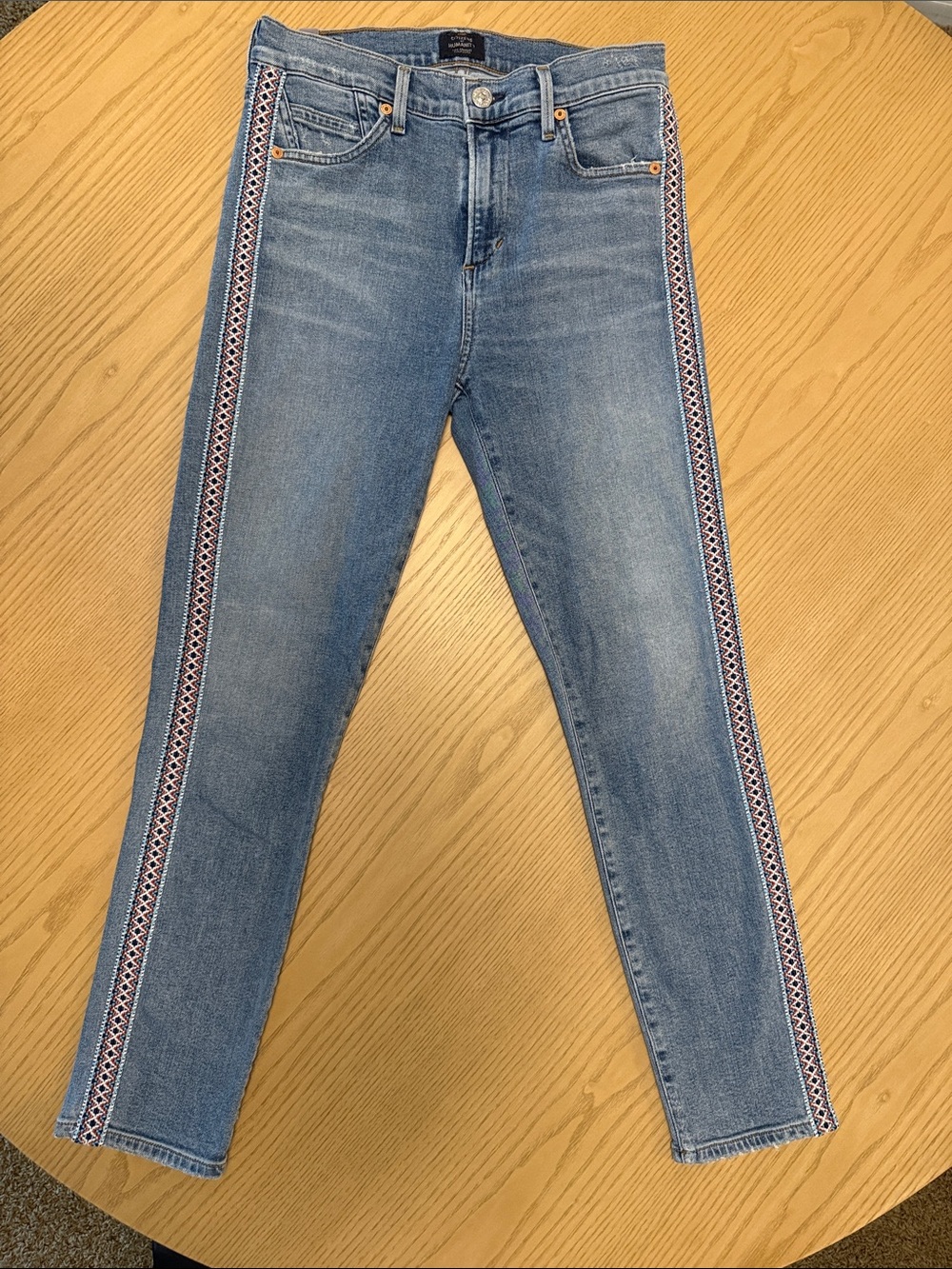 Citizens Of Humanity Rocket Crop High Rise Skinny Jeans with Embroidered Side